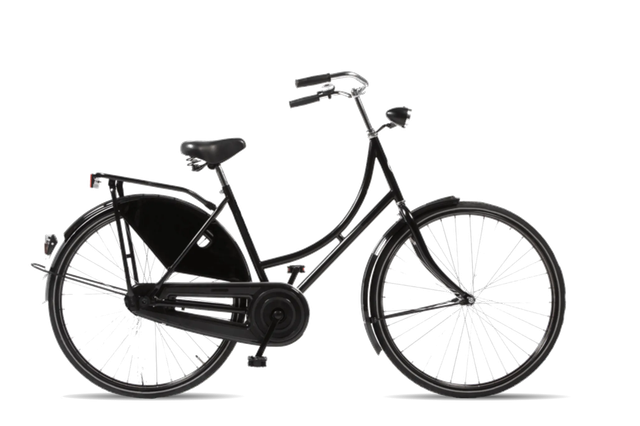 Nieuwe zwarte omafiets