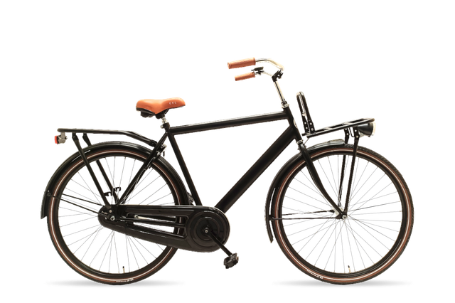 Nieuwe zwarte transporter herenfiets